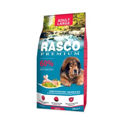 Rasco Premium Adult Large Kuře s rýží granule 15 kg