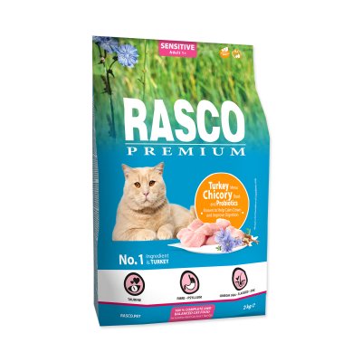 Rasco Premium Sensitive Krůtí s probiotiky granule 2 kg