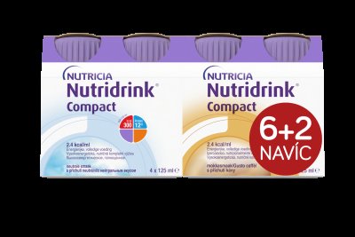 Nutridrink Compact 6+2 (neutral-káva) 8x125ml