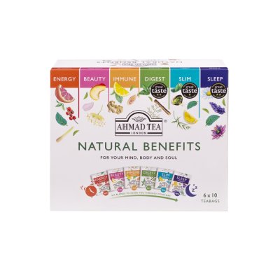 Ahmad Tea Natural Benefits Selection porcované čaje 60x2 g