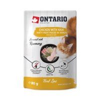 Ontario Kuřecí se šunkou v omáčce kapsička 80 g
