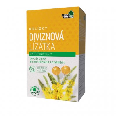 Naturprodukt Rolízky diviznová lízátka 4 ks Naturprodukt Rolízky diviznová lízátka 4 ks