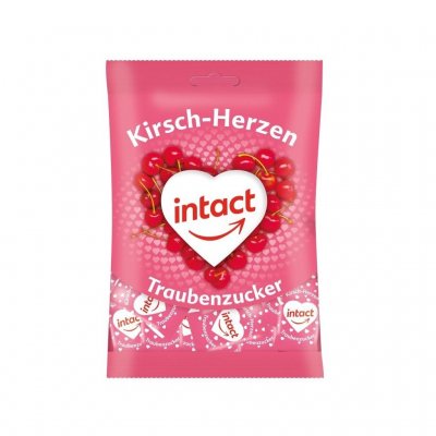 Intact Hroznový cukr třešňová srdíčka 75 g