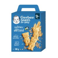 GERBER Snacks dětské sušenky 180g 9M
