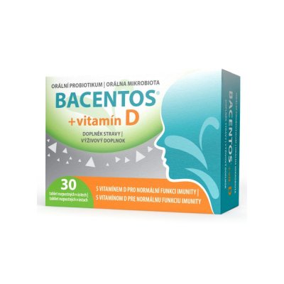 BACENTOS + vitamín D orální probiotikum tbl.30