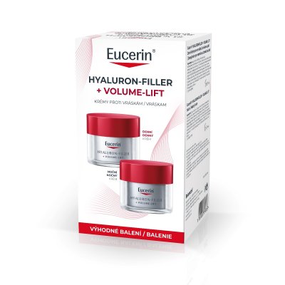 Eucerin Hyaluron-Filler + Volume-Lift denní + noční krém 2x50 ml