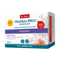 Dr. Weiss HerbalMed Šalvěj + ženšen + vitamin C BEZ CUKRU 24+6 pastilek