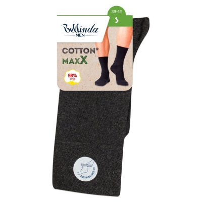 Bellinda COTTON MAXX vel. 39/42 pánské ponožky 1 pár šedé