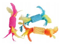 Zolux Hračka Elastic pro kočky mix Válec s pírky