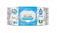 GoWipes Dětské vlhčené ubrousky 100% bavlna 50 ks