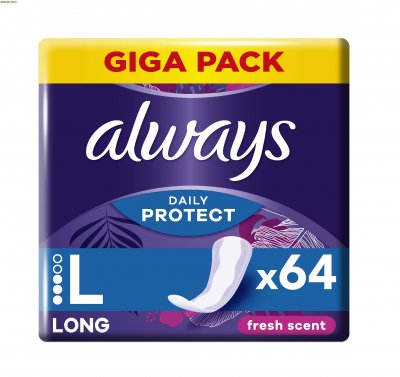 Always Daily Protect Long Fresh Scent intimky 64 ks