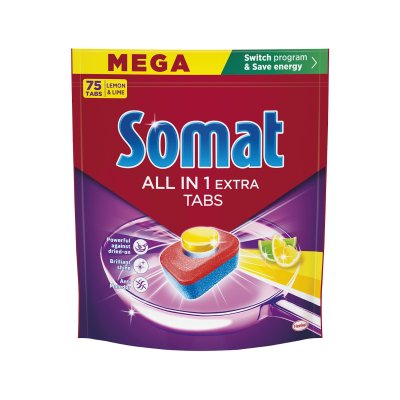 Somat Tablety do myčky All in 1 Extra Lemon & Lime 75 ks