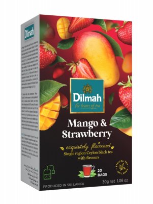 Dilmah Černý čaj Mango & Jahoda nálevové sáčky 20x1,5 g