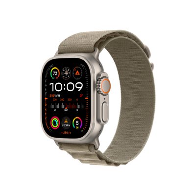 Apple Watch Ultra 2 49 mm Alpine loop smart hodinky Titanium/Olive