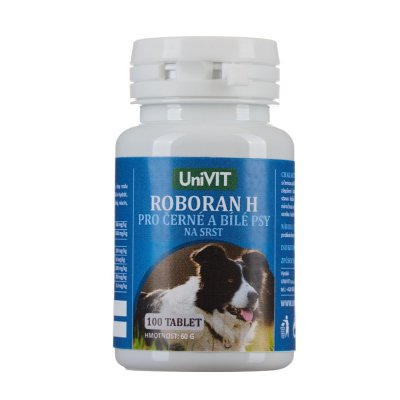 UniVIT Roboran H na srst černých a bílých psů 100 tablet