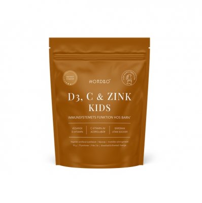 Nordbo Vitamin D3 + C + Zinek Kids 53 g