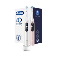 Oral-B iO-6 Bílý a růžový elektrický zubní kartáček 2 ks