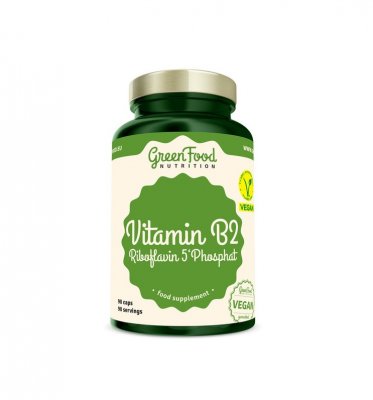 GreenFood Nutrition Vitamin B2 Riboflavin 5' Phosphat 90 kapslí