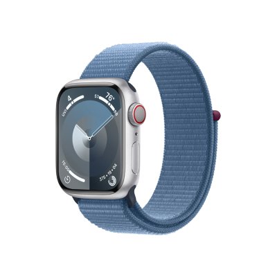 Apple Watch S9 Cellular 41 mm sport loop smart hodinky Silver/Winter Blue