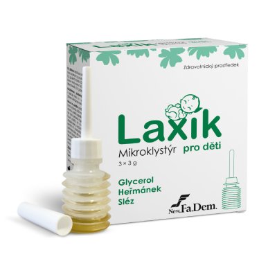 Laxík mikroklystýr pro děti 3x3g