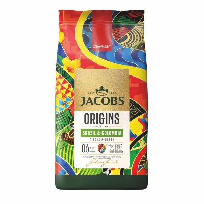 Jacobs Origins Brazil & Colombia zrnková káva 1000 g