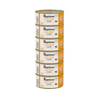 Applaws Cat Kuřecí prsa se sýrem konzerva 6x70