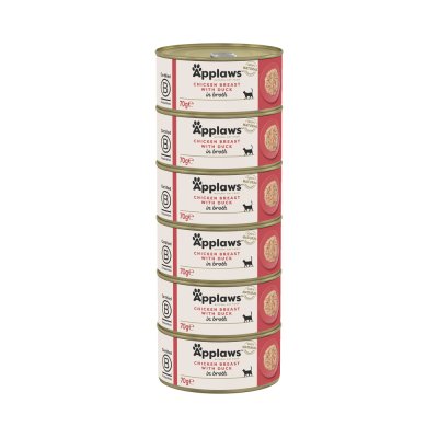 Applaws Cat Kuřecí prsa s kachnou konzerva 6x70 g