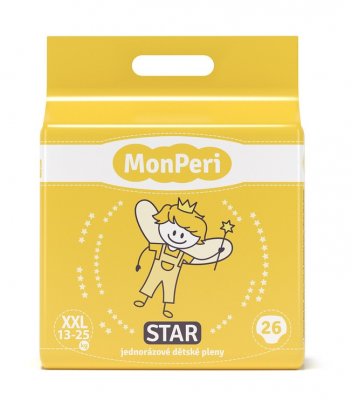 MonPeri Star XXL 13-25 kg dětské pleny 26 ks