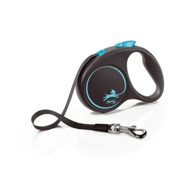 Flexi Black Design vel. S páska 5 m/15 kg světle modré