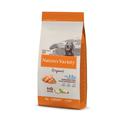 Natures Variety Original pro střední psy s lososem granule 12 kg