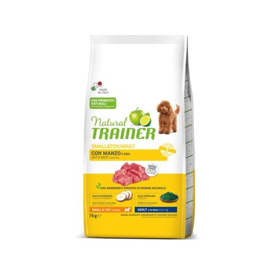 Natural Trainer Small/toy hovězí a rýže granule 7 kg