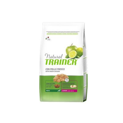 Natural Trainer Junior maxi čerstvé kuře granule 12 kg