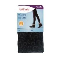 Bellinda Winter 100 DEN vel. 52 dámské teplé punčochové kalhoty hot print