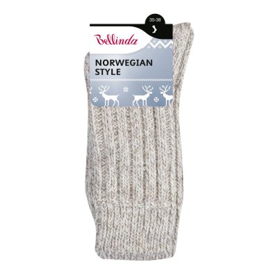 Bellinda NORWEGIAN teplé ponožky vel. 35/38 1 pár béžové