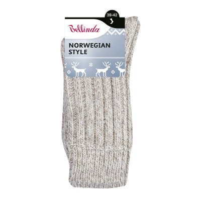 Bellinda NORWEGIAN teplé ponožky vel. 39/42 1 pár béžové