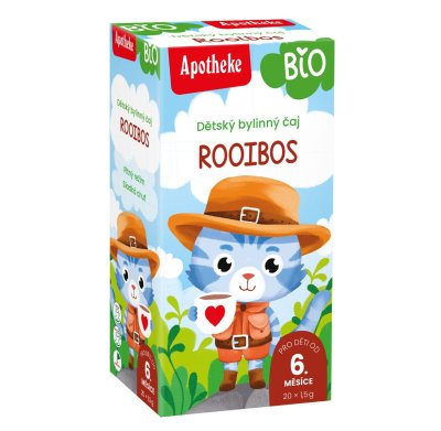 Apotheke BIO Dětský čaj Rooibos pro běžné pití nálevové sáčky 20x1,5 g