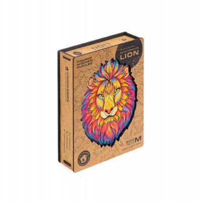 Unidragon Dřevěné puzzle Mysterious Lion 327 ks