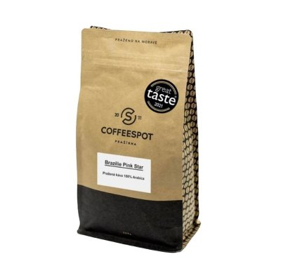 Coffeespot Brazílie Pink Star Scr. 19 zrnková káva 500 g