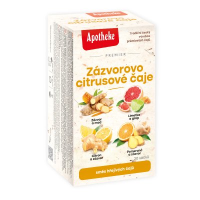 Apotheke Premier Zázvorovo citrusové čaje 20 sáčků