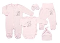 Soupravička pro miminko, 5D, Little Teddy, růžová, vel. 62