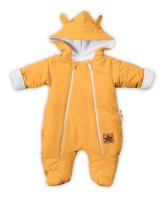 Zimné kombinézka s dvojitým zapínáním, s kapucí,hořčicová,62
