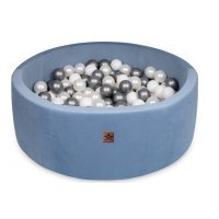 Bazén pro děti 90x30 cm Velvet + 200 balónků, jeans