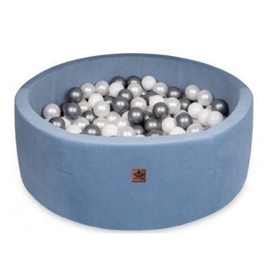 Bazén pro děti 90x30 cm Velvet + 200 balónků, jeans