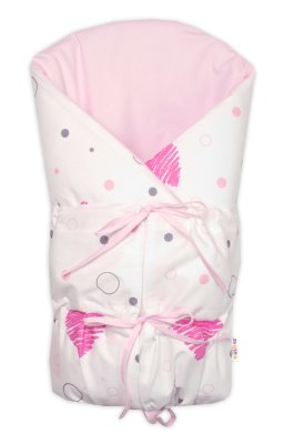 Retro zavinovačka LALLY šněrovací, I love Girl, růžová/bílá