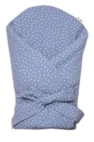 Mušelinová zavinovačka s výztuží na zavazování DOTS, jeans