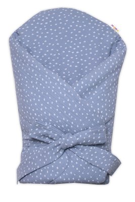 Mušelinová zavinovačka s výztuží na zavazování DOTS, jeans