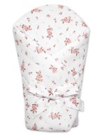 Mušelínová zavinovačka s výztuží Little Flowers, 75x75cm, bílá
