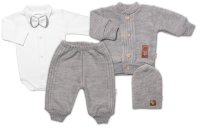 5D pletená sada, Boy - šedá, 68