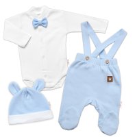 3D souprava Gentleman s dl. rukávem - modrá/bílá, vel. 62