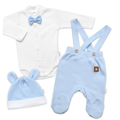 3D souprava Gentleman s dl. rukávem - modrá/bílá, vel. 62